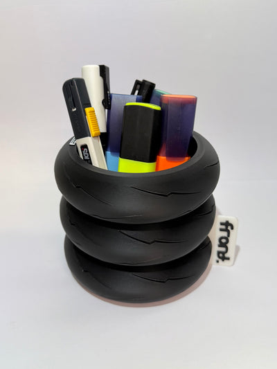 Motorcycle Tire-Shaped Pen Holder